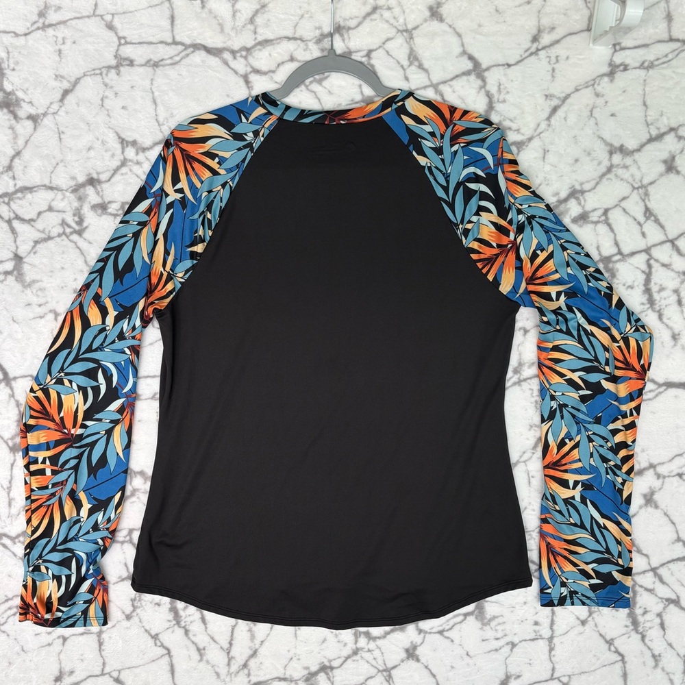 The American Outdoorsman for Women Fishing Shirt XL Black Blue Orange Print - Picture 5 of 5